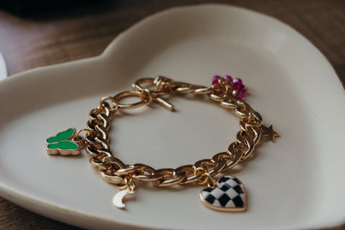 CREATE LIVE Custom Charm Bracelet - Gold or Silver... Choose Your Base!
