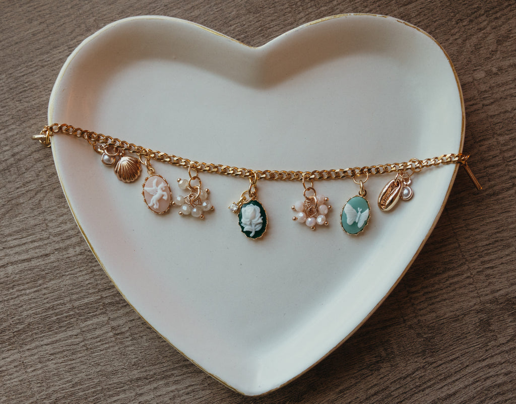CREATE LIVE Custom Charm Bracelet - Gold or Silver... Choose Your Base!