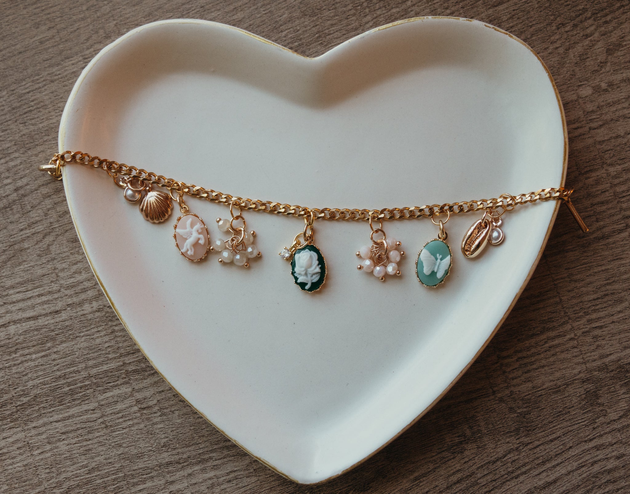 CREATE LIVE Custom Charm Bracelet - Gold or Silver... Choose Your Base!