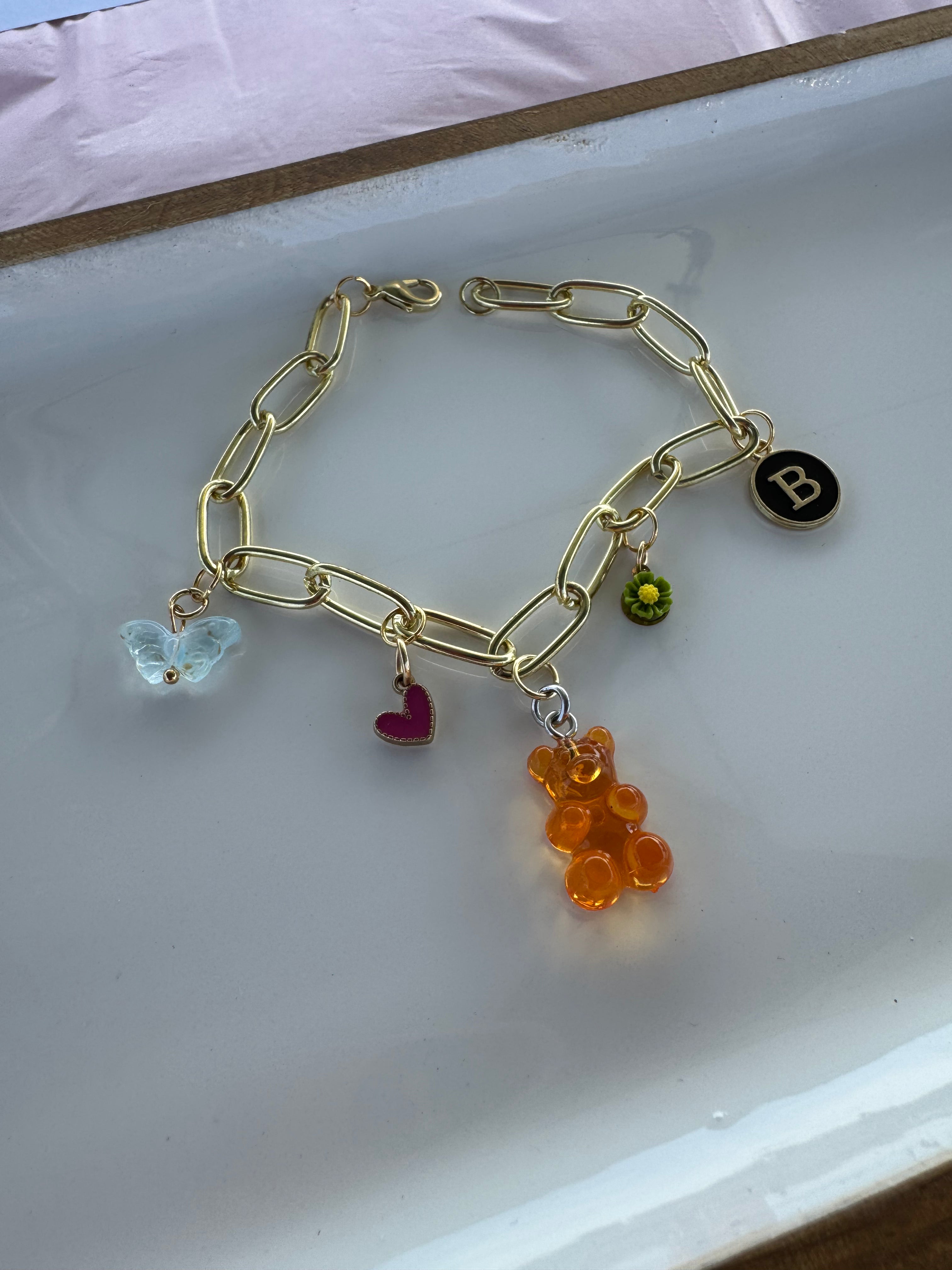 CREATE LIVE Custom Charm Bracelet - Gold or Silver... Choose Your Base!