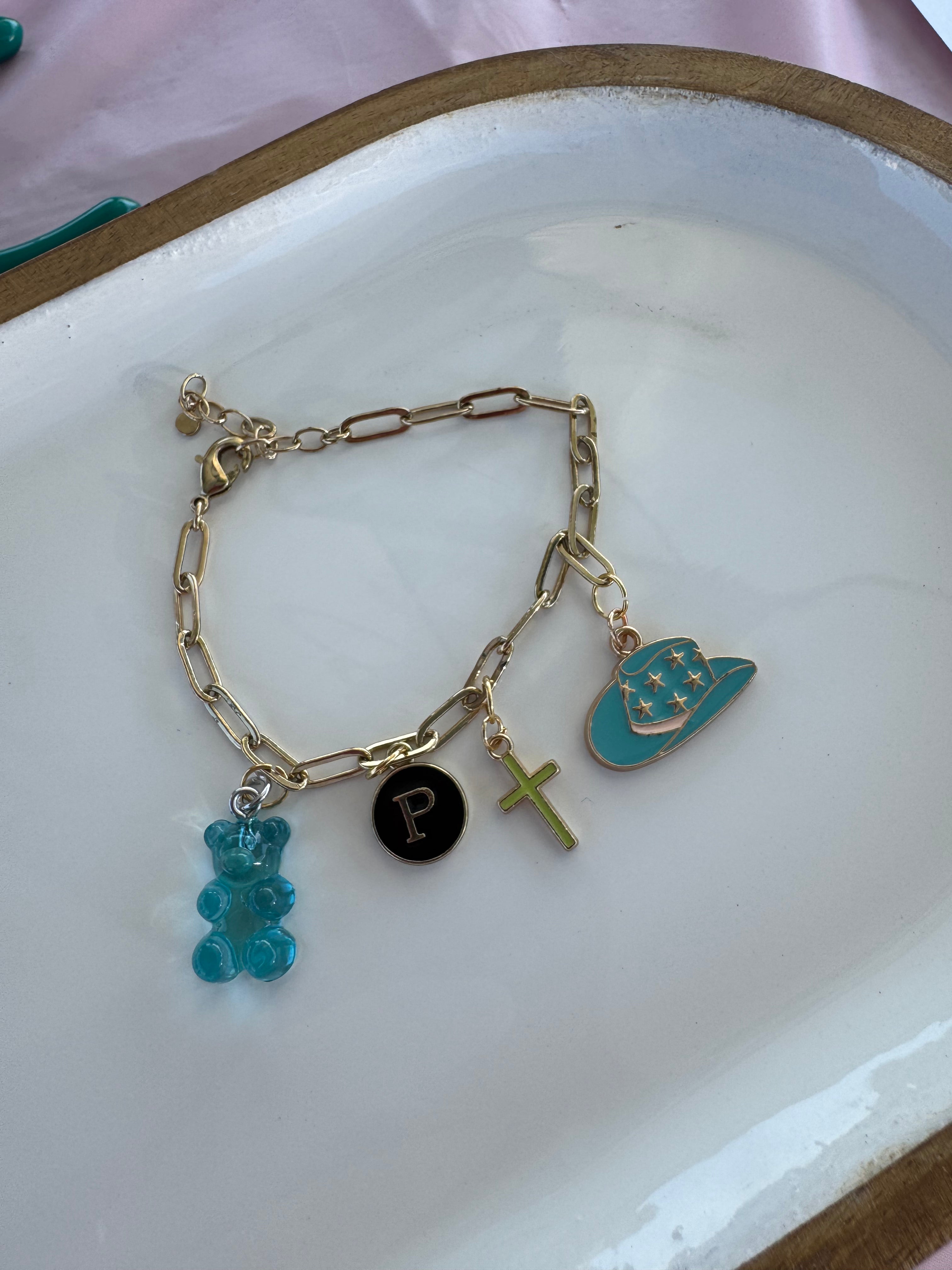 CREATE LIVE Custom Charm Bracelet - Gold or Silver... Choose Your Base!